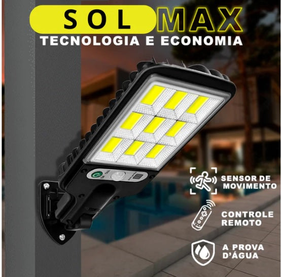 Refletor de Led Solar com Sensor de Presença e Fotocelula Original Young Market